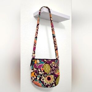 Vera Bradley Crossbody Plum Design Cotton Crossbody Bag